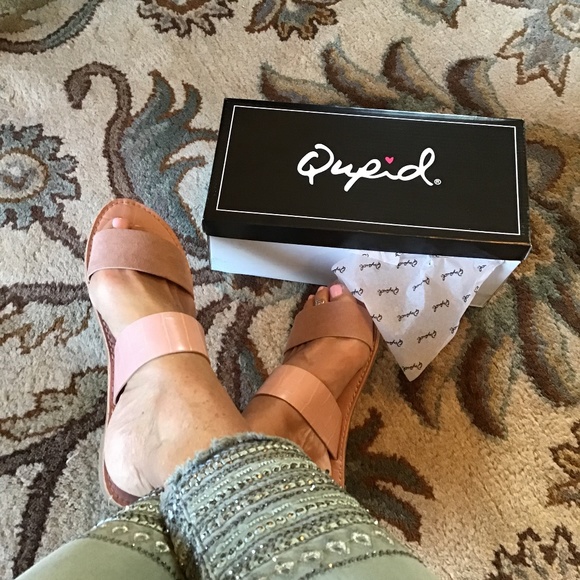 Last1-2xHP💝Qupid blush faux suede/leather sandal - Picture 3 of 6